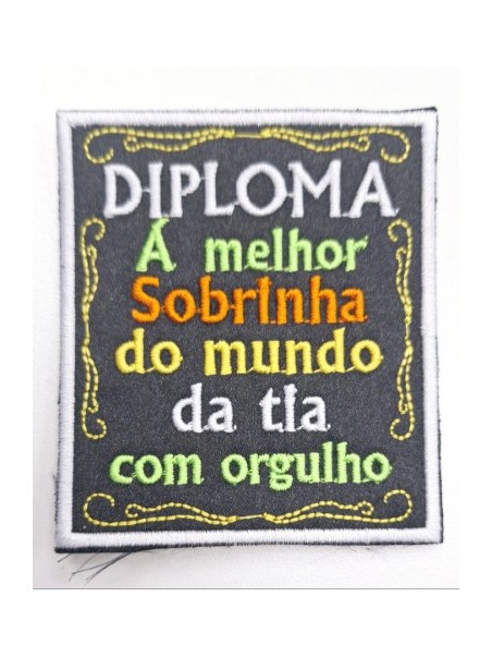 Diploma à Melhor Sobrinha Do Mundo Da Tia Com Orgulho