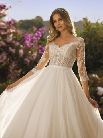 Vestido de Noiva Com Mangas...